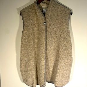 Cold Water Creek winter sweater vest, size Medium, acrylic and polyester